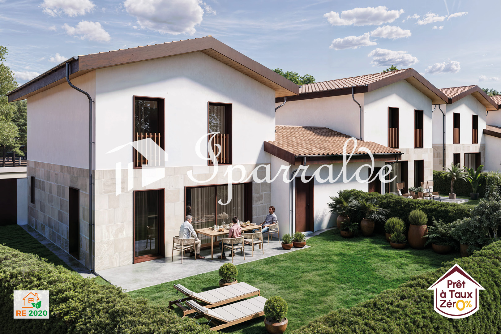 À deux pas de l’Océan et nichée dans un cadre verdoyant et calme, découvrez cette villa contemporaine neuve 