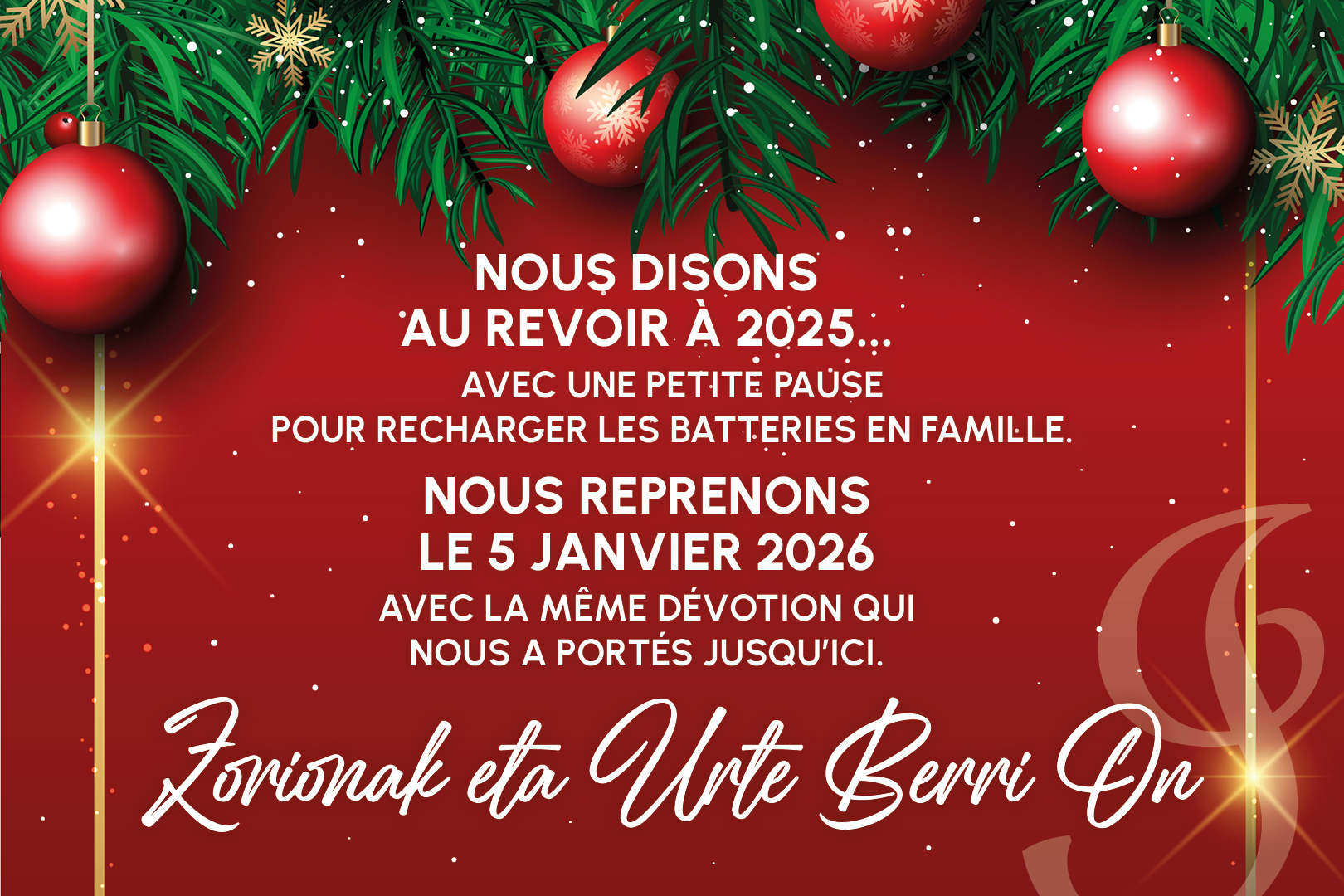 Nous disons au revoir à 2025...