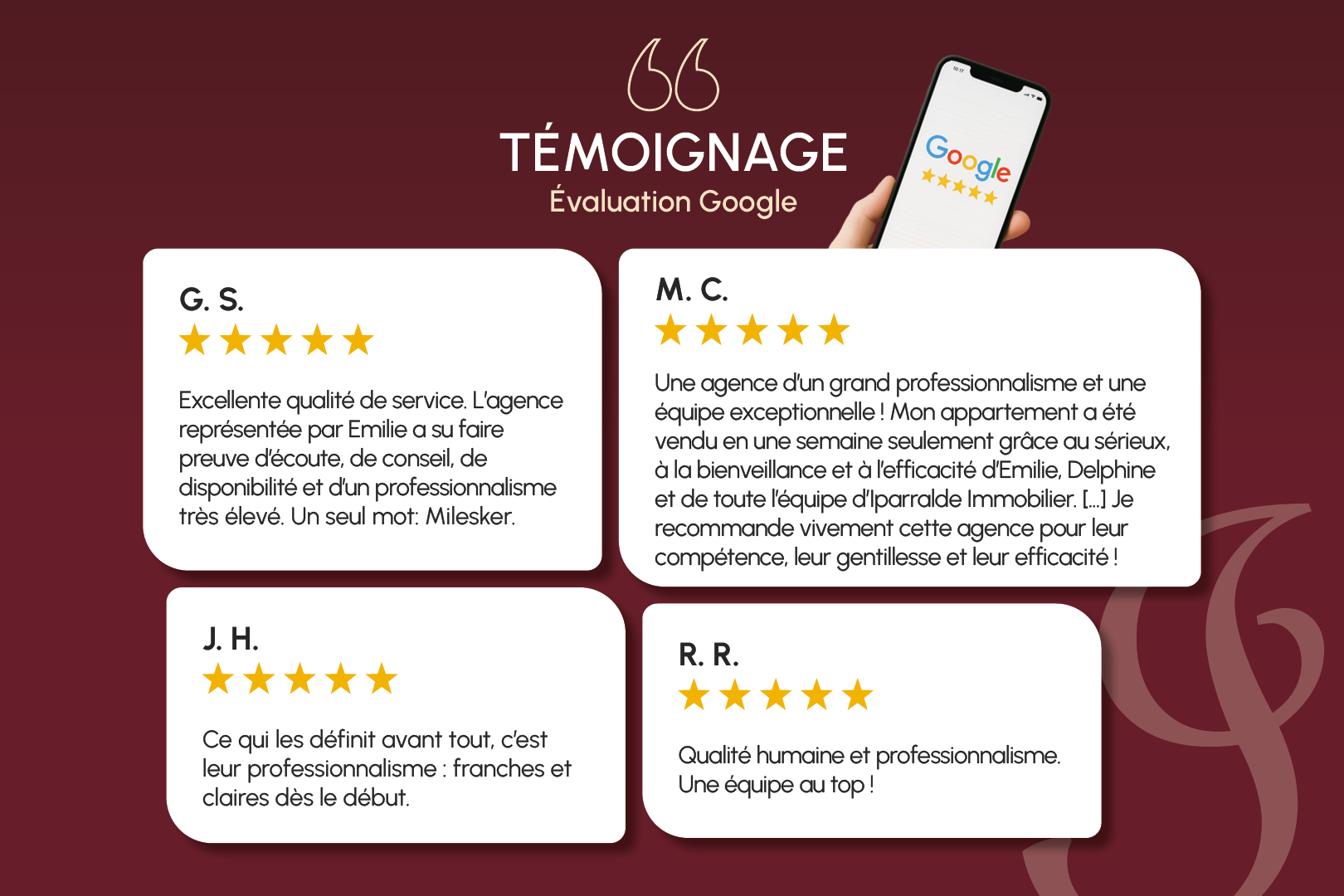 MERCI POUR VOS AVIS ET VOTRE CONFIANCE