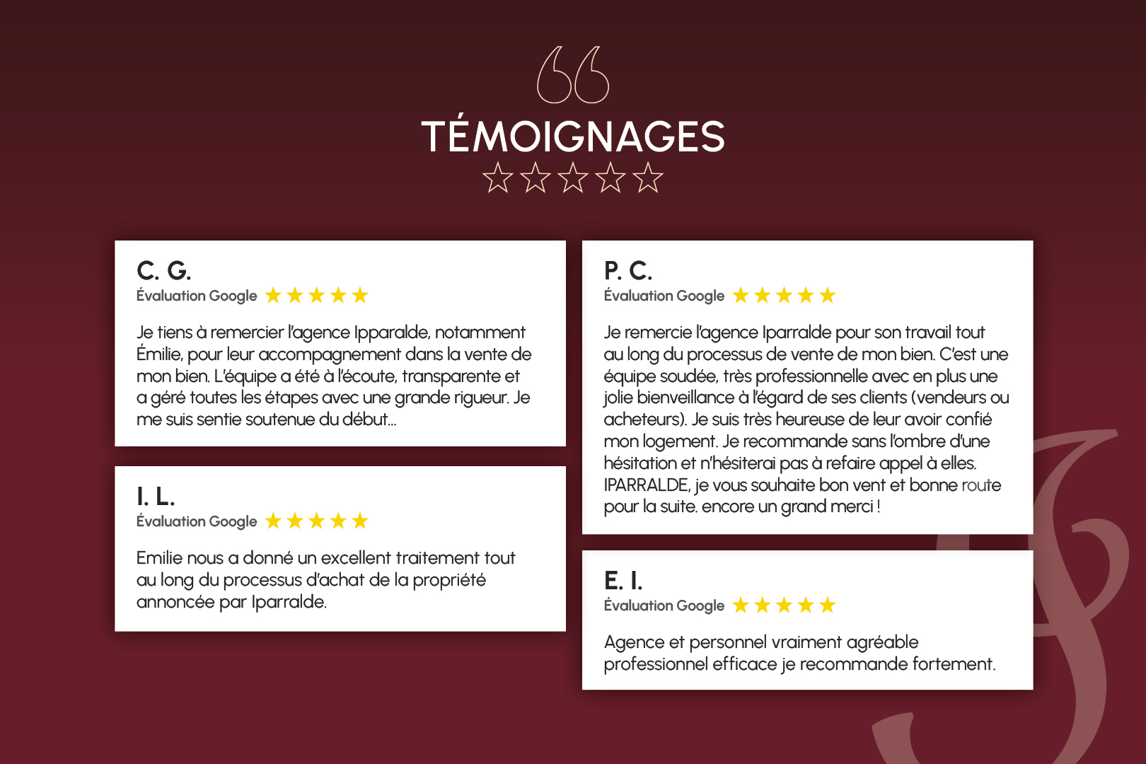 Merci d’avoir évalué notre travail avec 5 étoiles.